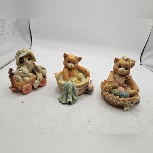Calico Kittens  Priscilla Hillman Enesco Figures  (Lot of 3) Used Condition